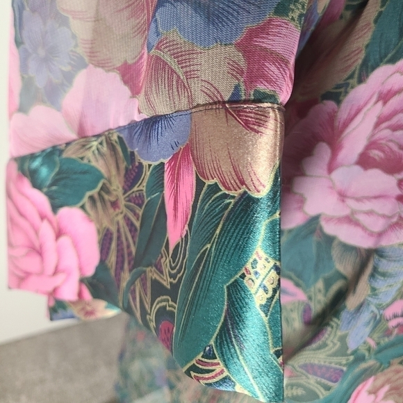 VICTORIA'S SECRET Gold Label Sheer Floral Print Robe Kimono One Size - Picture 8 of 9